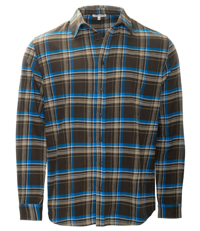 LIVING CRAFTS geruit overhemd GORDON BLUE flanel