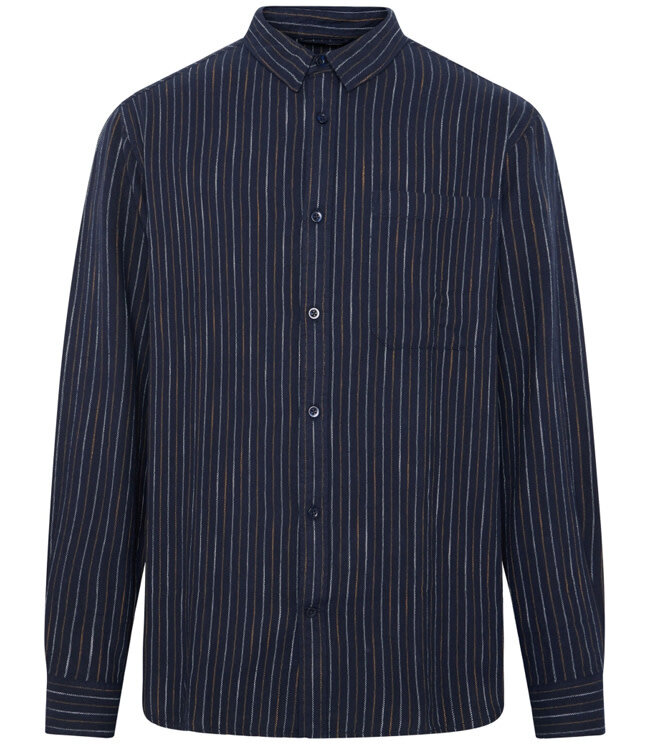 Gestreept overhemd VIGO BLUE biologisch katoen KCA