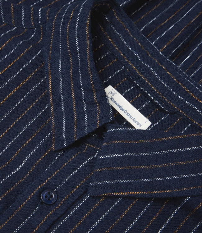 Gestreept overhemd VIGO BLUE biologisch katoen KCA