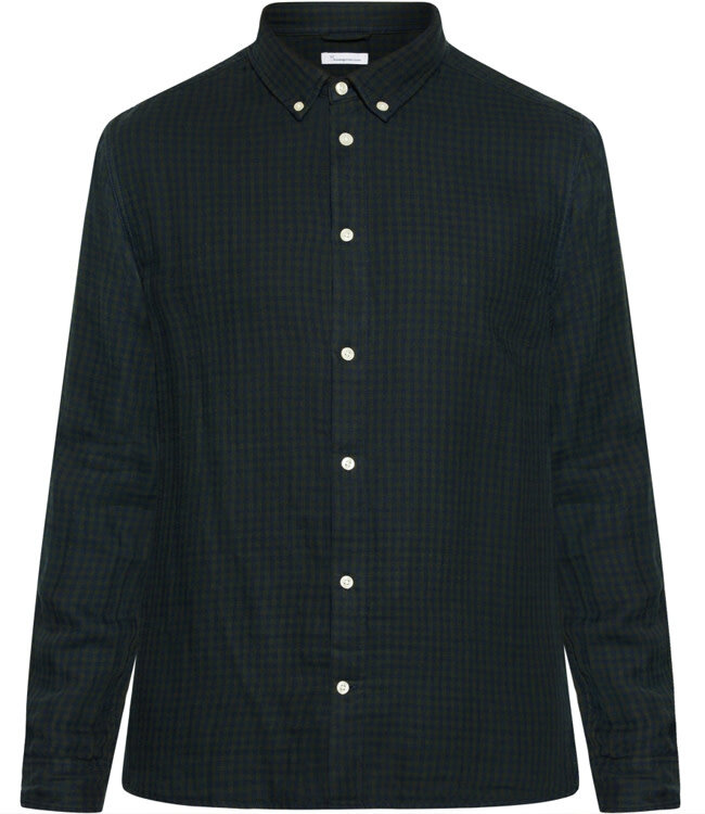 Geruit overhemd flanel SVERRE GREEN biologisch katoen KCA