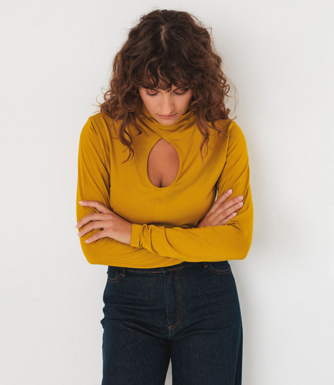 SKFK shirt met cut out ZAZU DIJON van modal