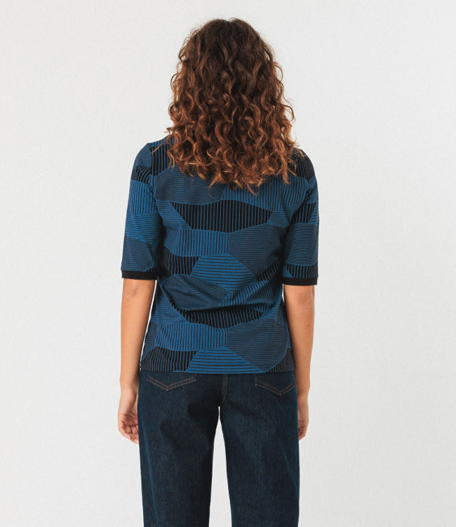 SKFK shirt met print OIANKO MINERAL van biologisch katoen