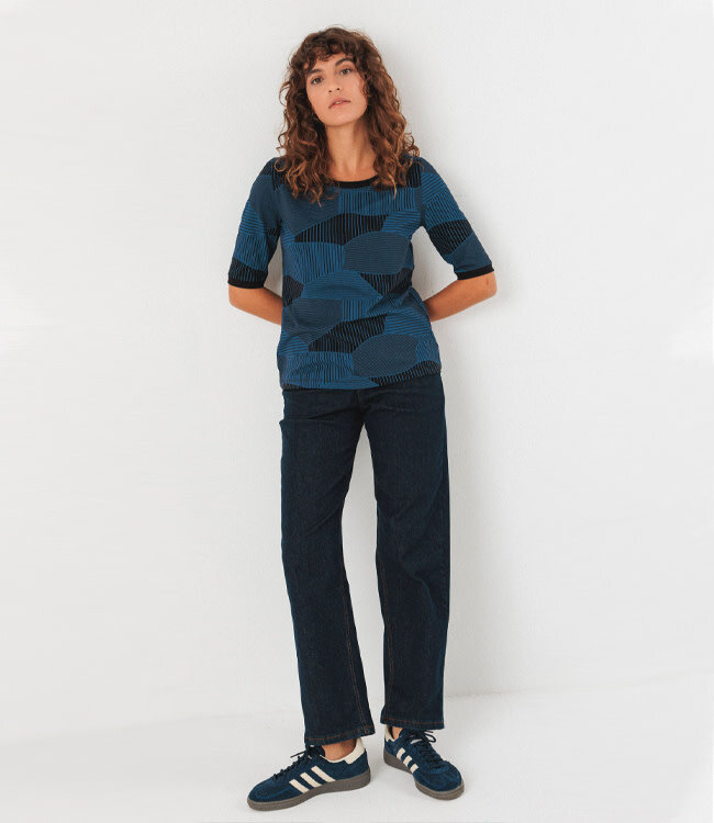 SKFK shirt met print OIANKO MINERAL van biologisch katoen