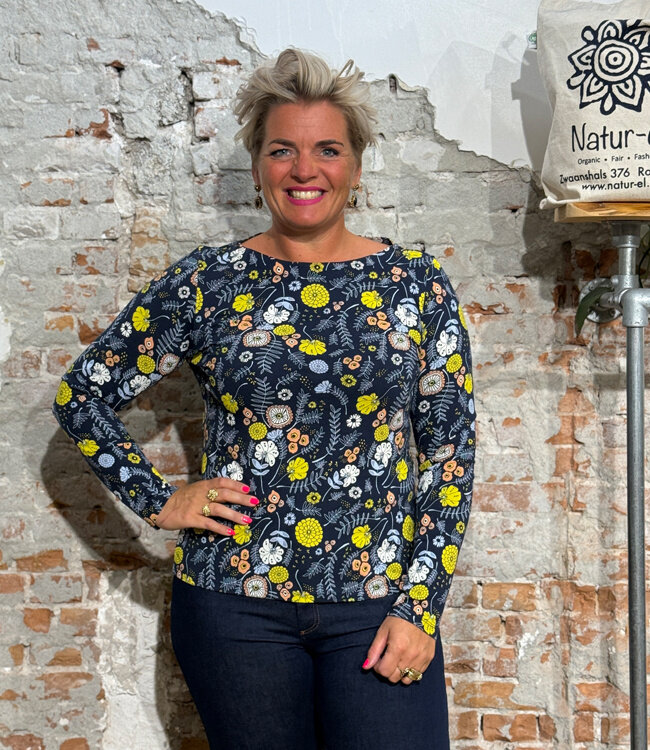 MADNESS boothals shirt MEADOW BLUE biologisch katoen