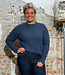 MADNESS wijde wollen trui FINE BLUE alpaca wol