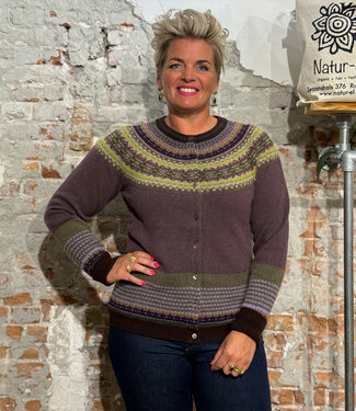 Eribé ERIBÉ merino wollen ALPINE VEST met angora HEATHER