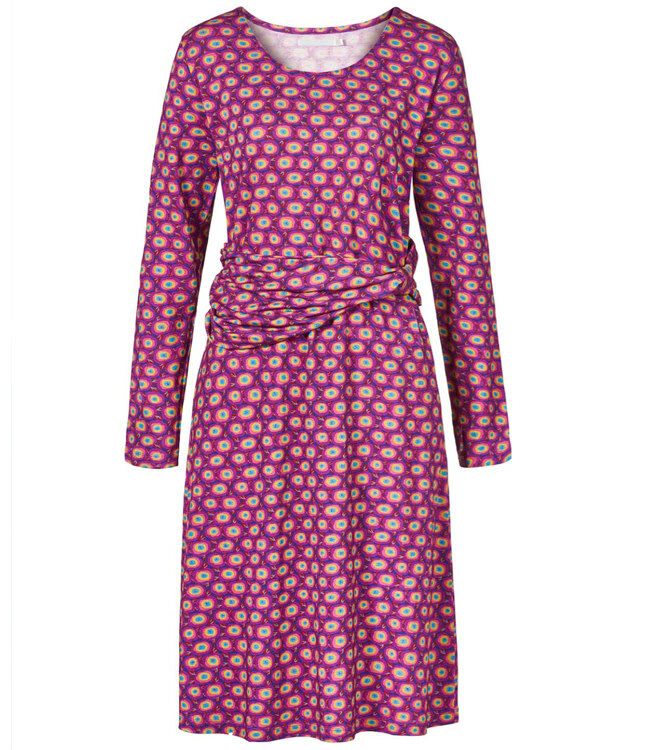 HIMALAYA jurk EVA VIOLET FLOWER met print ecovero