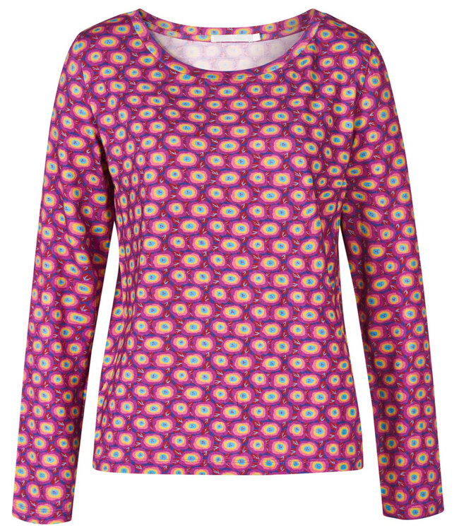 HIMALAYA longsleeve BERTA FLOWER VIOLET met print ecovero