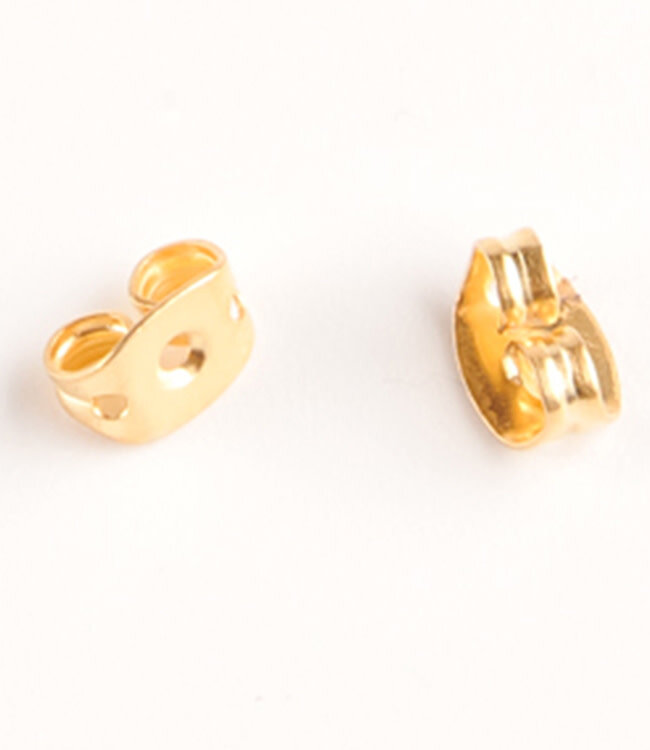 ANUKOO fairtrade Oorbellen oorstekers BRANCH zirkonia 18k verguld