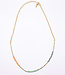 ANUKOO fairtrade hals KETTING COLORBLOCK messing