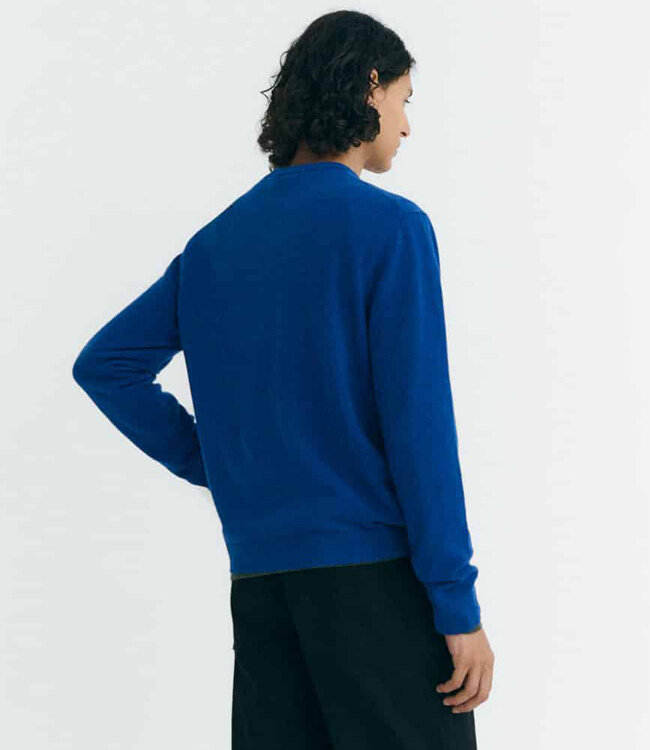 THINKING MU trui LUCIEN INDIGO van 100% wol