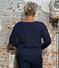 THINKING MU wollen v-hals trui ALOMA NAVY katoen cashmere