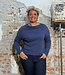 ALMA & LOVIS boothals trui CASCADE BLUE biologisch katoen