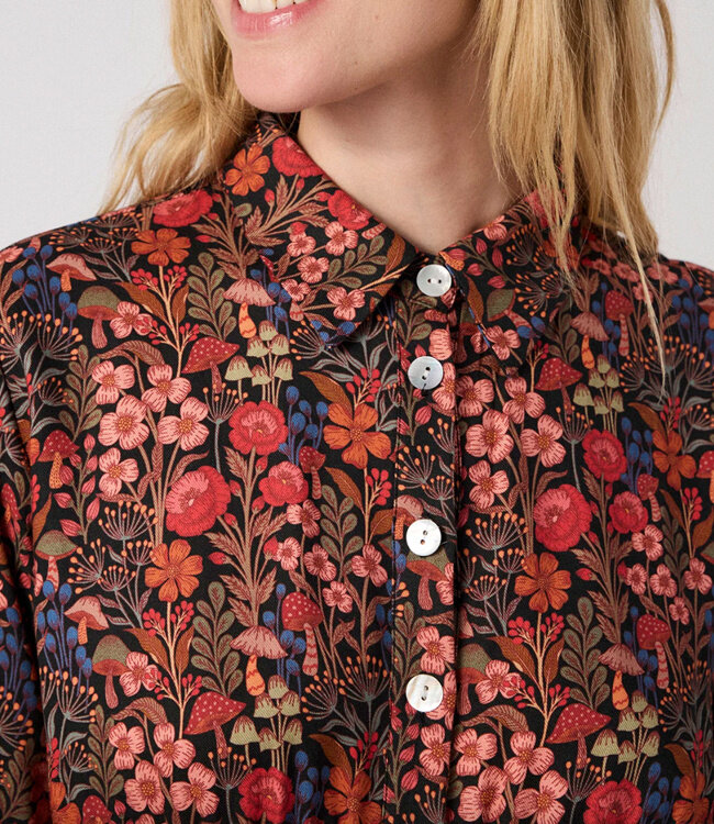 HIMALAYA jurk met knopen ELLIS MAGICAL print ecovero