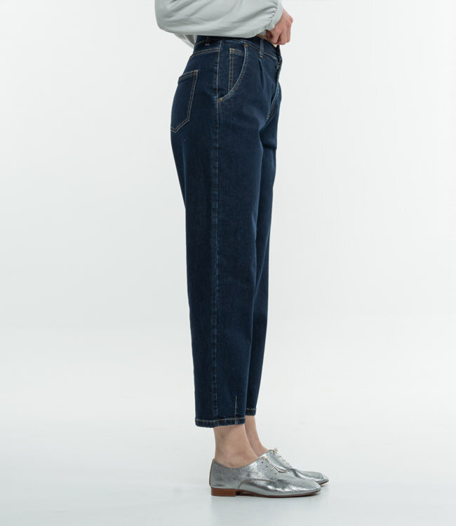 ALMA & LOVIS Mom jeans NIGHT BLUE van biologisch katoen