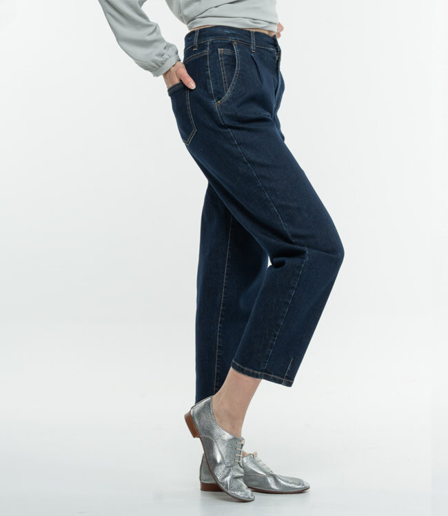 ALMA & LOVIS Mom jeans NIGHT BLUE van biologisch katoen