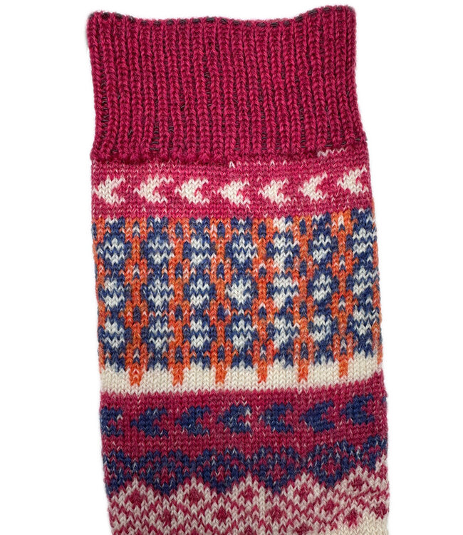 HIRSCH NATUR wollen sokken met linnen ROSA 165 165