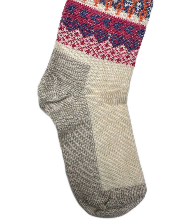 HIRSCH NATUR wollen sokken met linnen ROSA 165 165