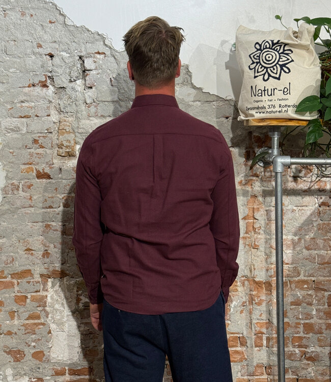Flanellen overhemd MORTEN FIG biologisch katoen KCA