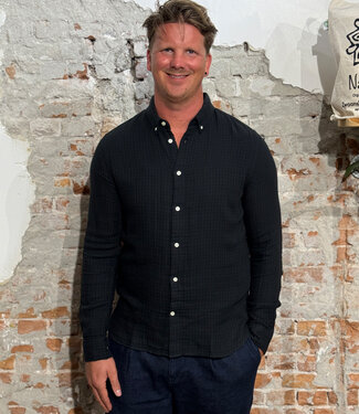 KnowledgeCottonApparel Geruit overhemd flanel SVERRE GREEN biologisch katoen KCA