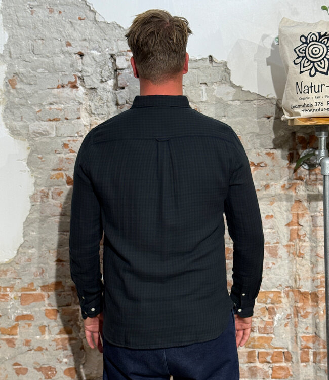 Geruit overhemd flanel SVERRE GREEN biologisch katoen KCA