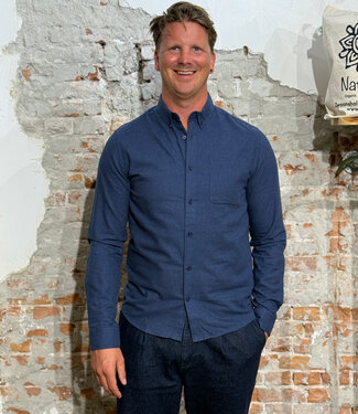 KnowledgeCottonApparel Flanellen overhemd MORTEN ESTATE biologisch katoen KCA