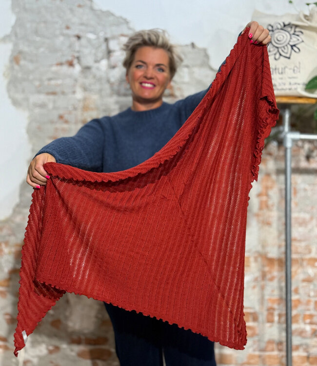 MADNESS wollen sjaal stola van pure merino wol AJOUR DAHLIA