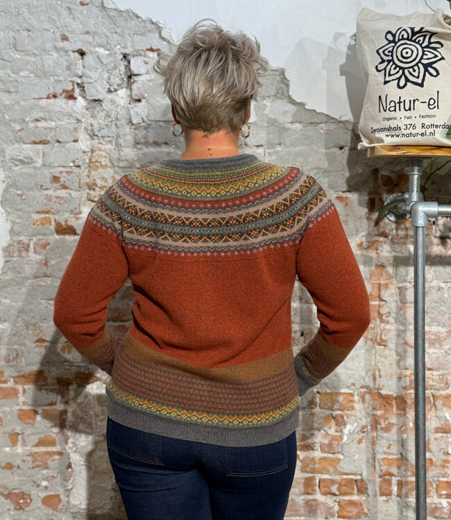 ERIBÉ merino wollen ALPINE VEST met angora COPPERLEAF