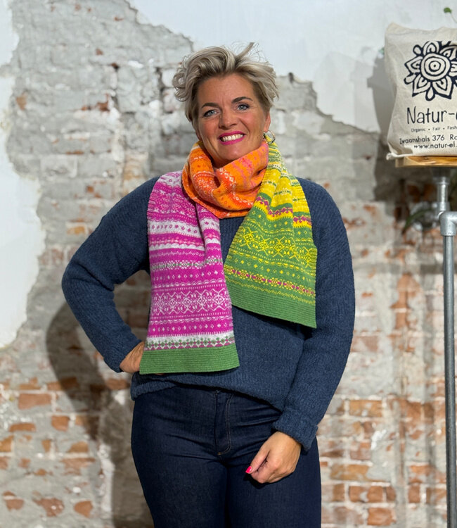 ERIBE Wollen sjaal shawl 100% merino ALLOA TULIP