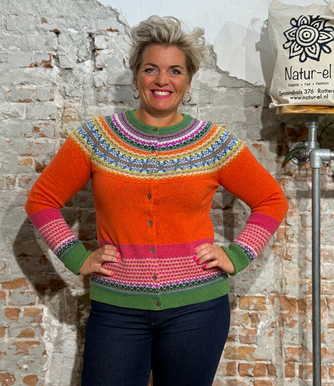 ERIBÉ merino wollen ALPINE VEST met angora BELLAROSE