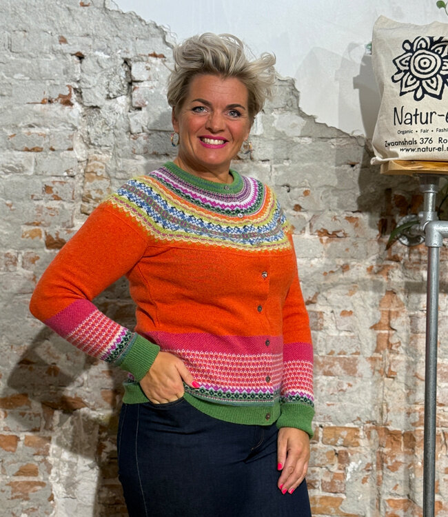 ERIBÉ merino wollen ALPINE VEST met angora BELLAROSE