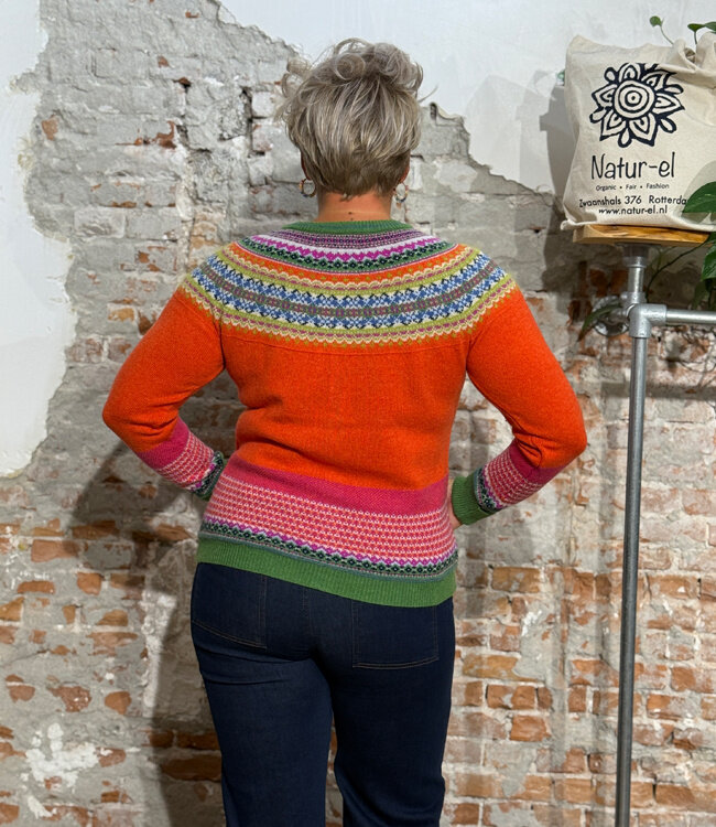 ERIBÉ merino wollen ALPINE VEST met angora BELLAROSE