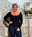 THINKING MU effen longsleeve NADIA BLACK hennep katoen