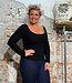 THINKING MU effen longsleeve NADIA BLACK hennep katoen