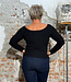 THINKING MU effen longsleeve NADIA BLACK hennep katoen