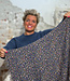 MADNESS wollen print sjaal DOTS DARK van pure merino wol