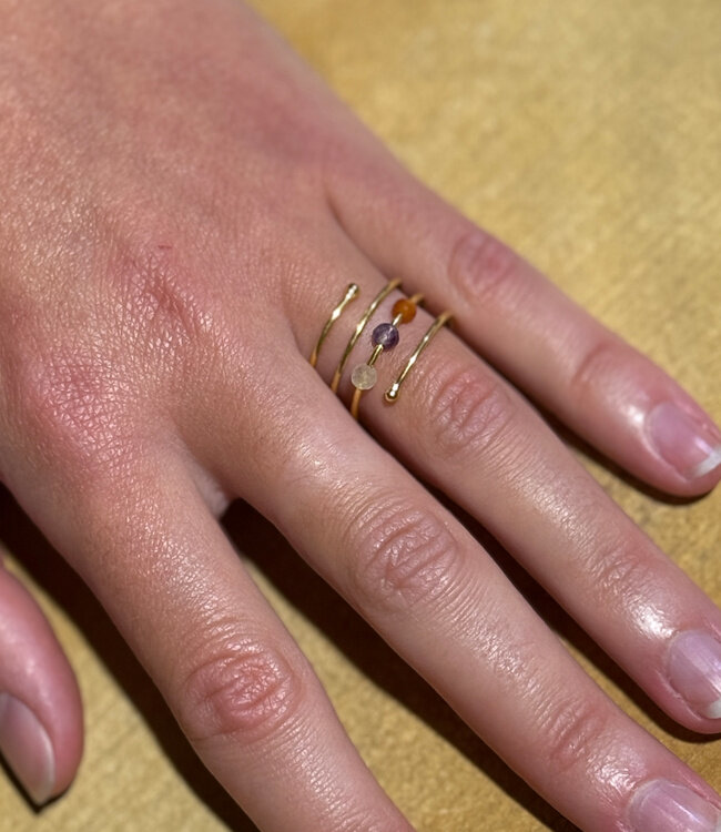 ANUKOO fairtrade ring PEARLS 18k verguld