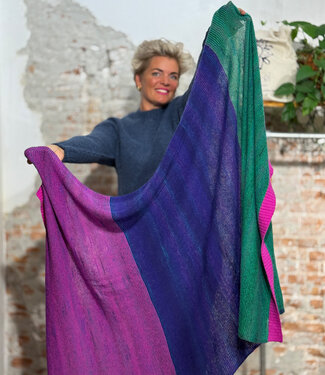Eribé ERIBE grote wollen sjaal 100% merino lamswol TREELINE HONESTY