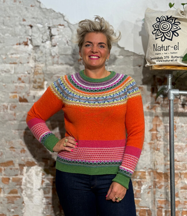 ERIBÉ merino wollen ALPINE TRUI met angora BELLAROSE