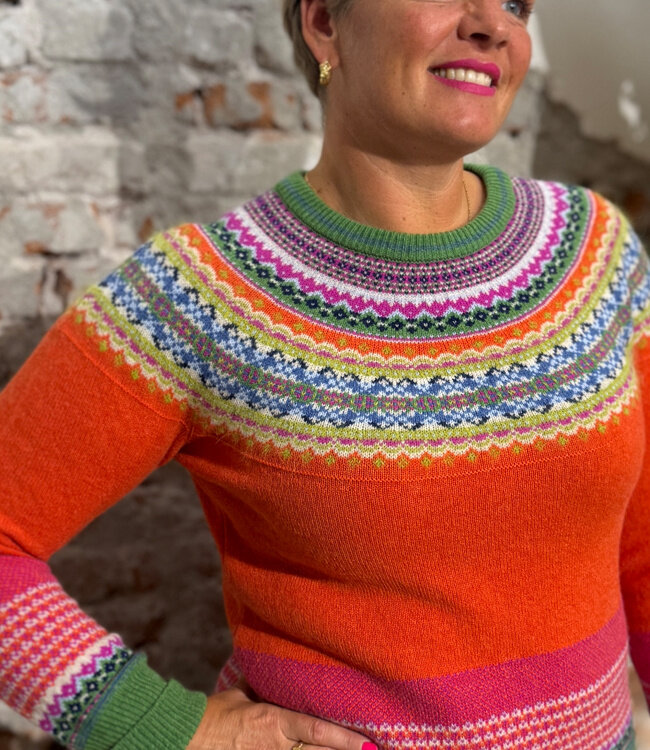 ERIBÉ merino wollen ALPINE TRUI met angora BELLAROSE