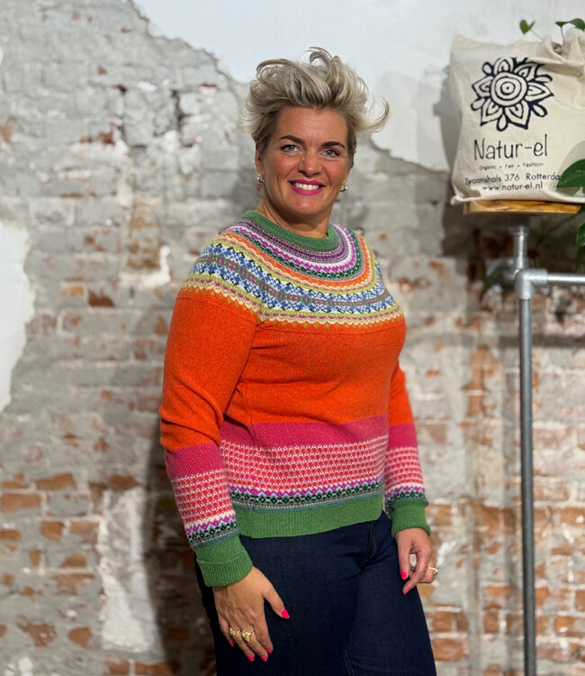 ERIBÉ merino wollen ALPINE TRUI met angora BELLAROSE