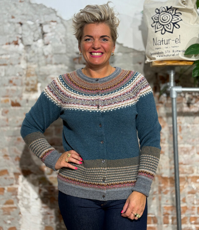 ERIBÉ merino wollen ALPINE VEST met angora LUGANO