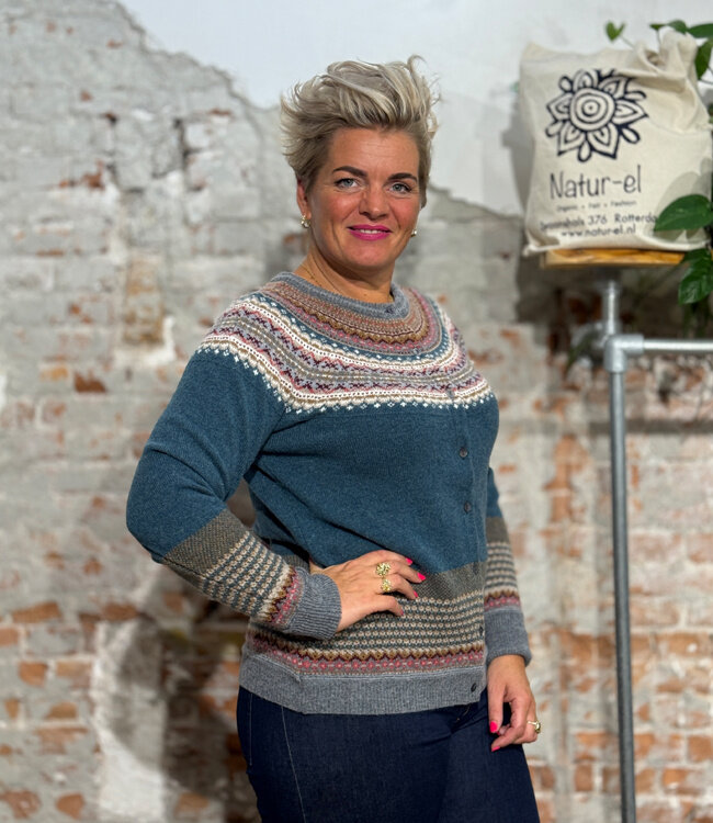 ERIBÉ merino wollen ALPINE VEST met angora LUGANO