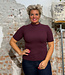 KnowledgeCottonApparel Rib shirt met opstaande kraag ANA FIG biologisch katoen