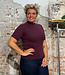Rib shirt met opstaande kraag ANA FIG biologisch katoen