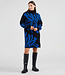 DEDICATED gebreide jurk FLOWERS BLUE van biologisch katoen