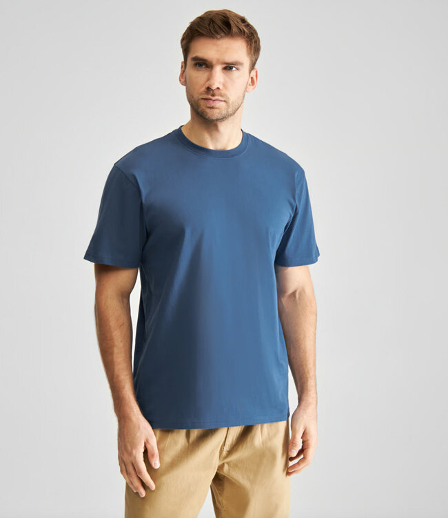 DEDICATED basic shirt STOCKHOLM BLUE biologisch katoen