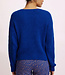 TRANQUILLO trui met boothals IRIS BLUE biologisch katoen