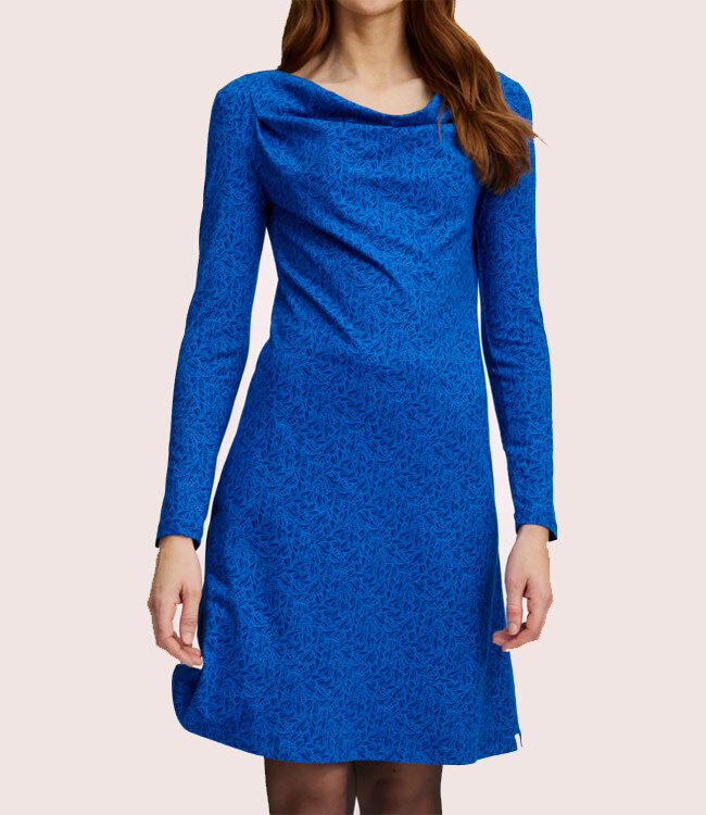 TRANQUILLO waterval hals jurk met print PAISLEY