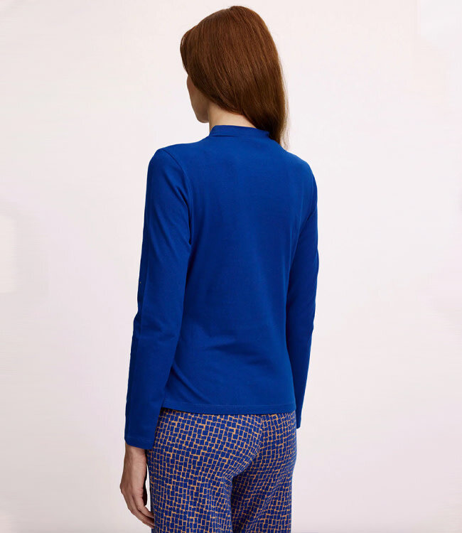 TRANQUILLO effen shirt SANNE BLUE biologisch katoen